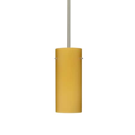 Besa Lighting Stilo 10 Stem Pendant, Vanilla Matte, Satin Nickel Finish, 1x100W Incandescent 1TT-4123VM-SN